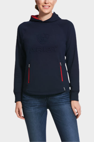 Ariat Women's 3D Logo Hoodie - Team (Navy)