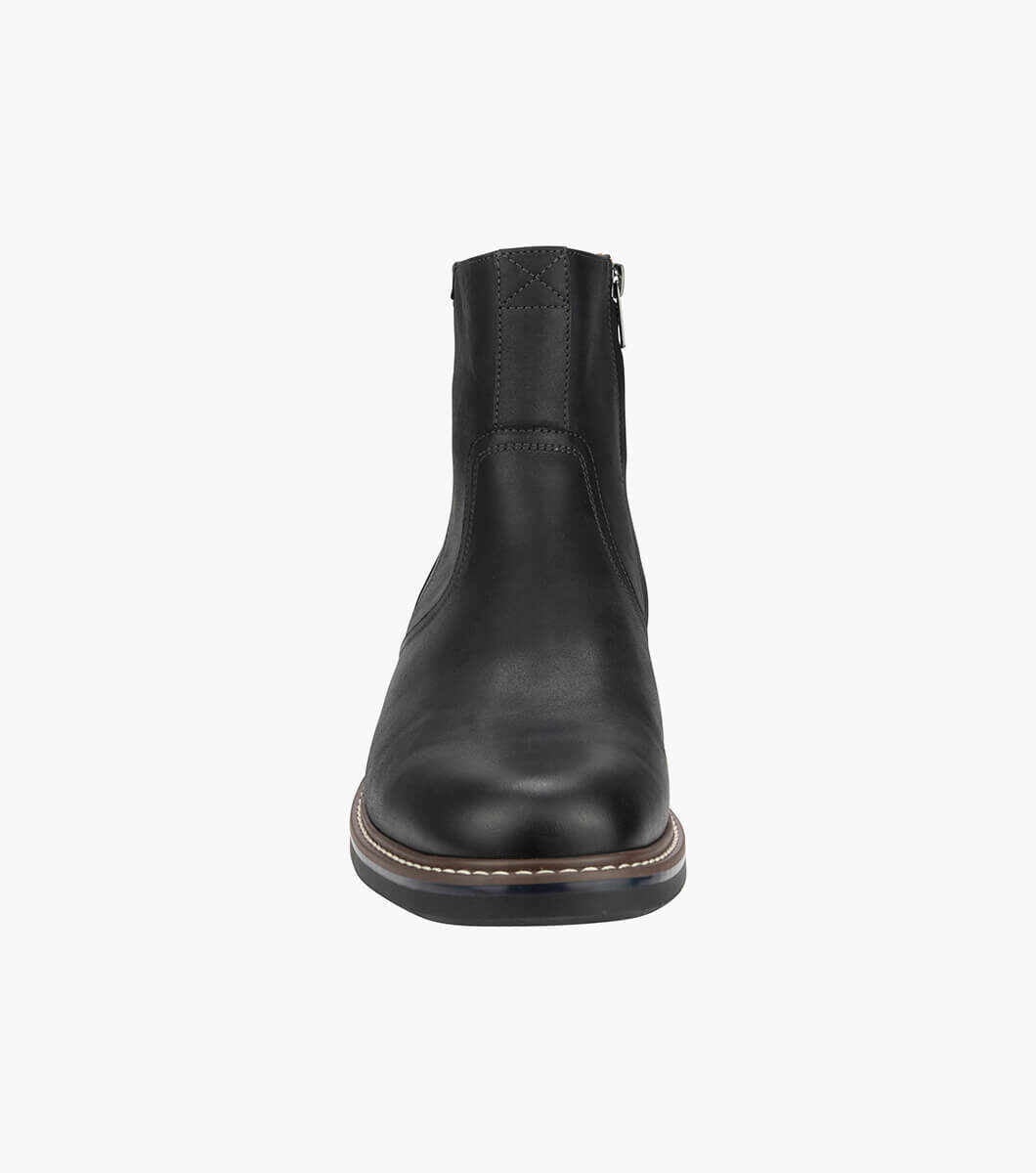 Florsheim Norwalk Zip Plain Toe Side Zip Boot - Black