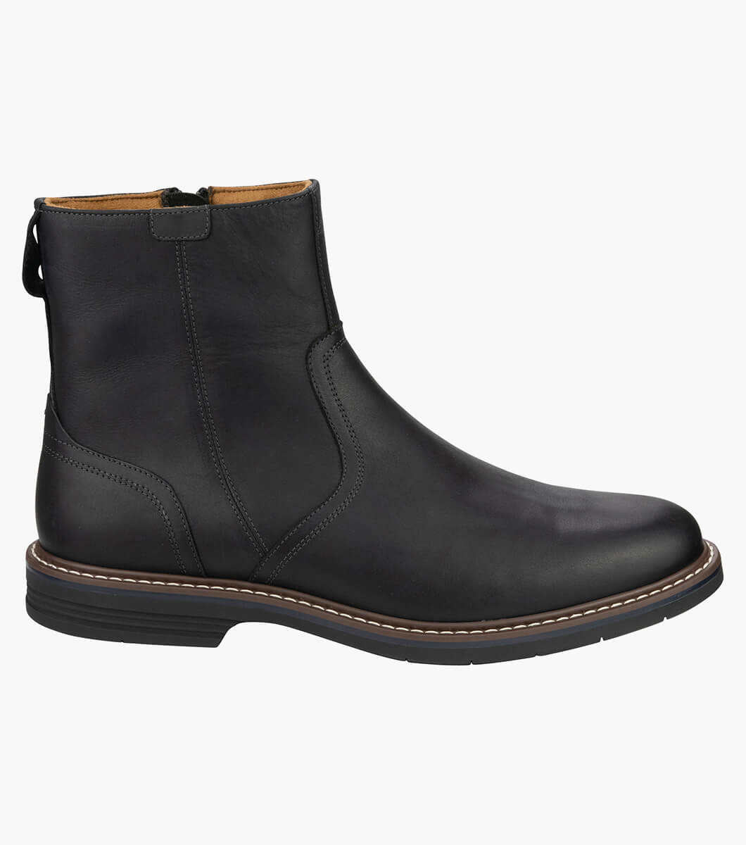 Florsheim Norwalk Zip Plain Toe Side Zip Boot - Black