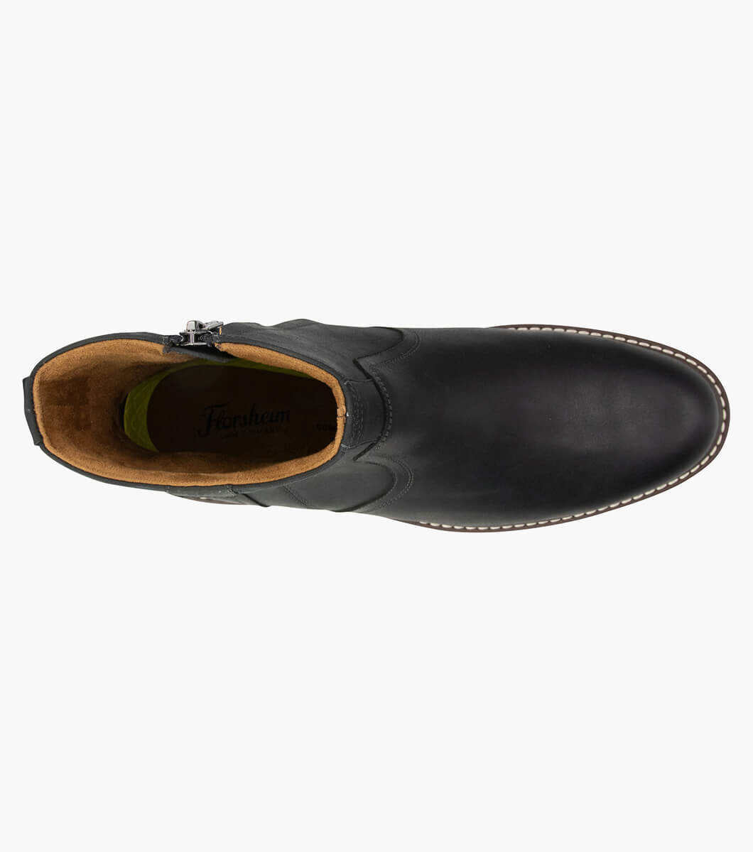 Florsheim Norwalk Zip Plain Toe Side Zip Boot - Black