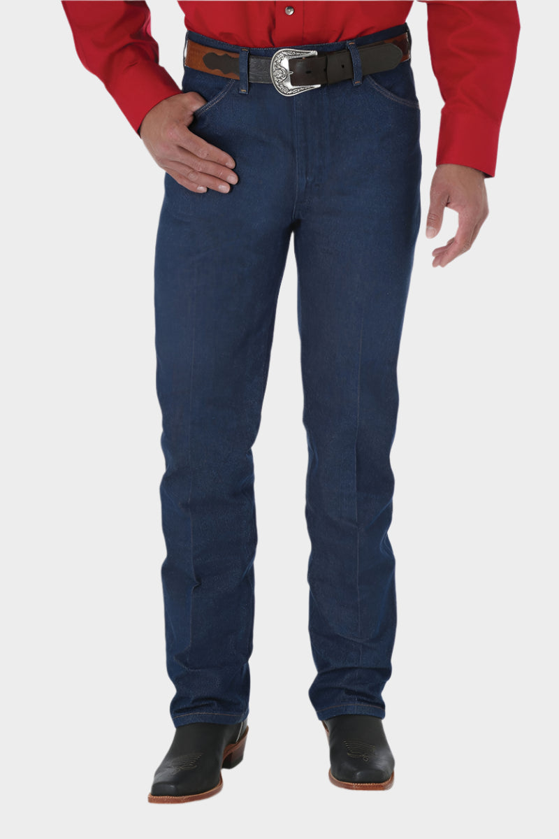 WRANGLER MENS COWBOY CUT SLIM FIT JEAN (RIGID INDIGO) 34 LEG
