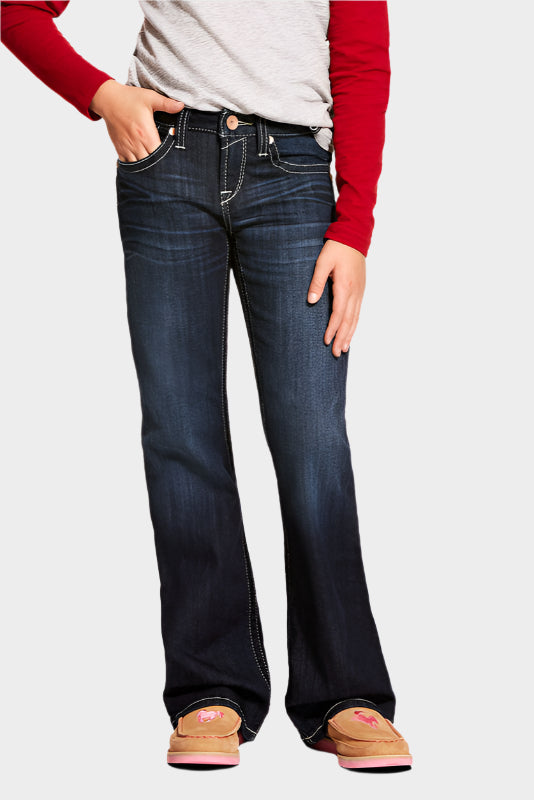 Ariat Girls R.E.A.L. Franky Boot Cut Jean (Nightshade) - CLEARANCE
