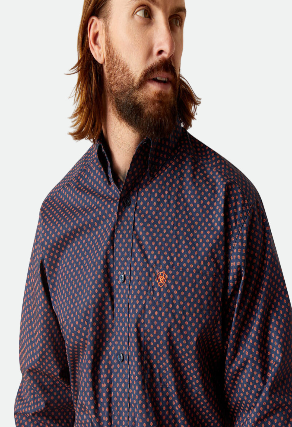 Ariat Men's Palmer L/S Dress Shirt (Blue)