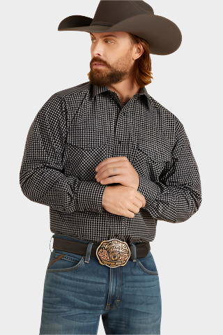 Ariat Men's Pro Series Neo Snap Classic Fit Shirt (White/Black)