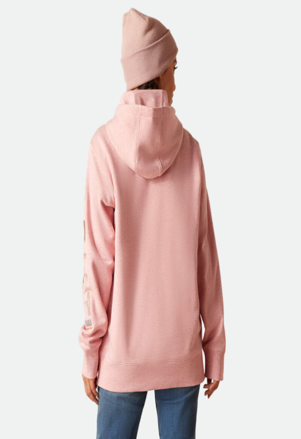 Ariat Women's Rebar Graphic Hoodie MauveGlow Heather and Antler
