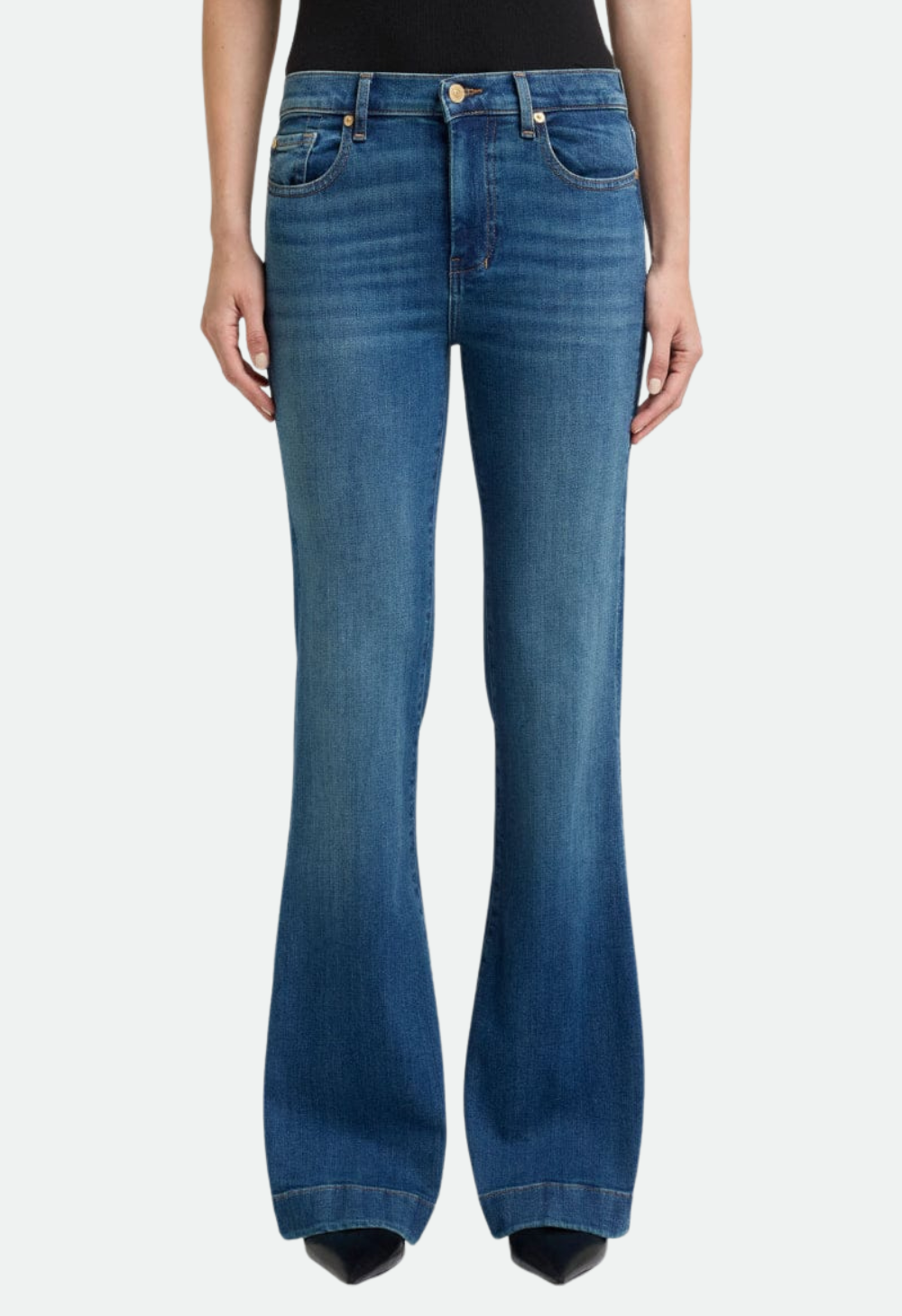7 for All Mankind - Dojo Retro Fade Mid Blue 34 Leg
