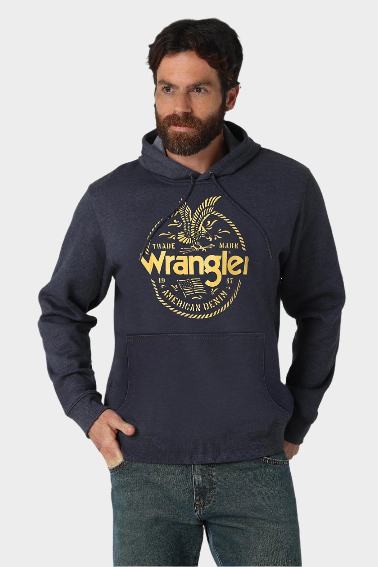 WRANGLER MEN’S TRADEMARK CREST PULLOVER HOODIE