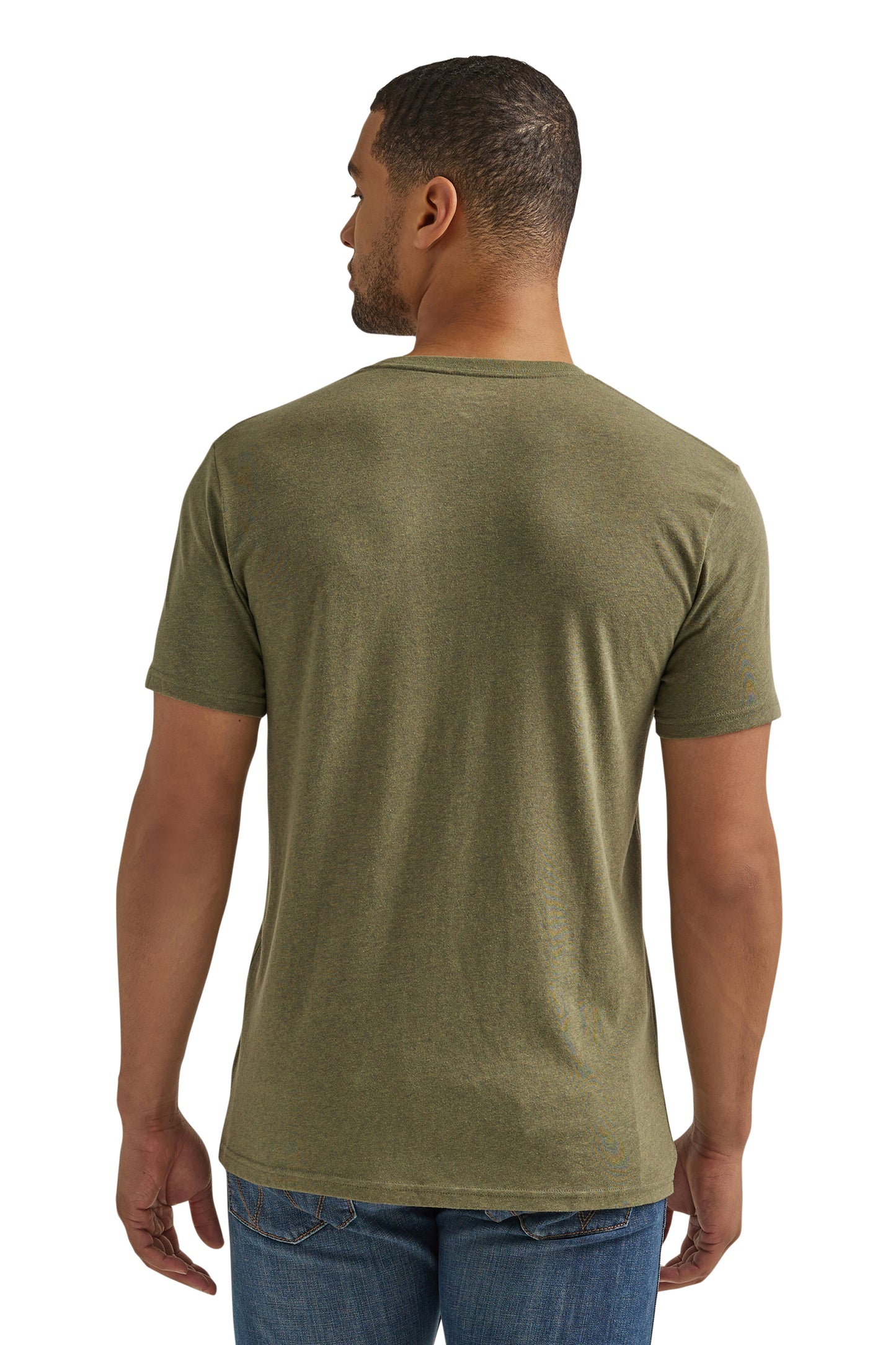Wrangler Q Men's Sage Heather SS TEE - Olive Heather