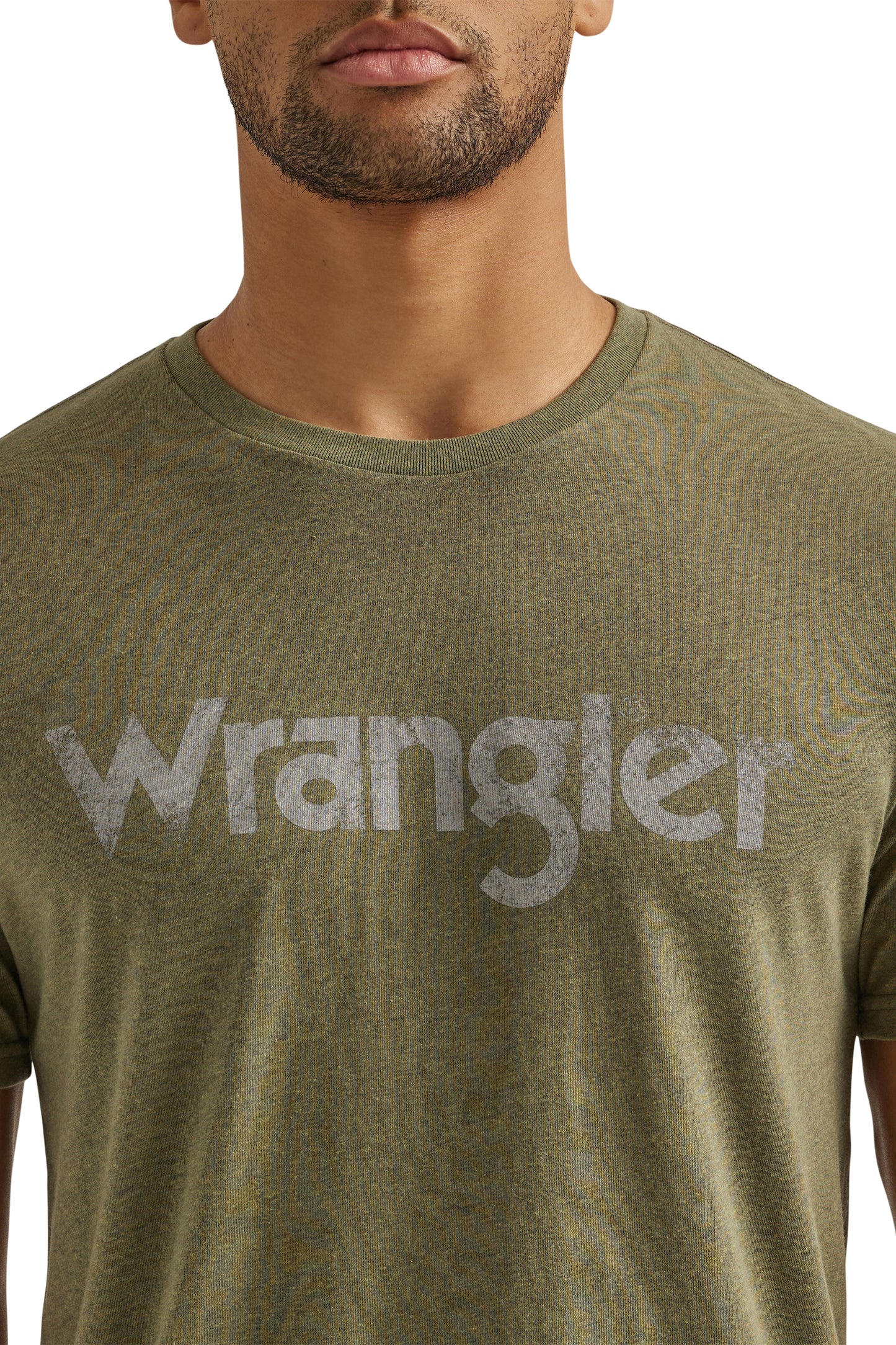 Wrangler Q Men's Sage Heather SS TEE - Olive Heather