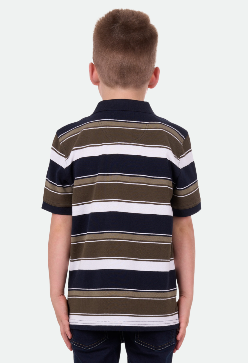 THOMAS COOK BOYS MATTEO S/S POLO (NAVY/TAN)
