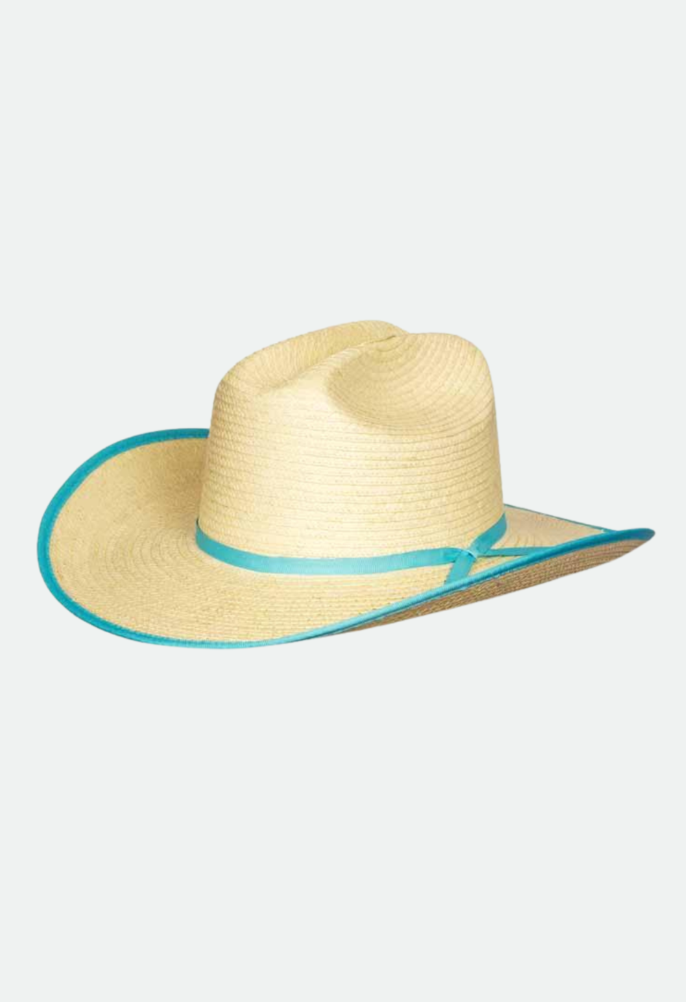Sunbody Hats Kids Cattleman - Natural / Turquoise Bound Edge