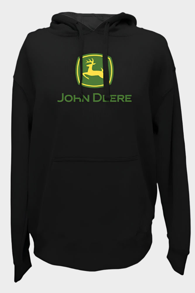 John Deere Men's Logo Fleece Hoodie - Black