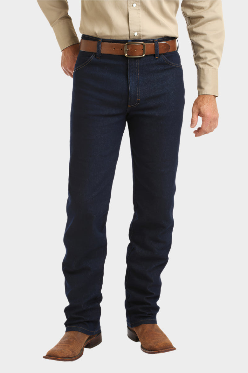 WRANGLER MENS COWBOY CUT ACTIVE FLEX JEAN (PREWASHED INDIGO) 34L