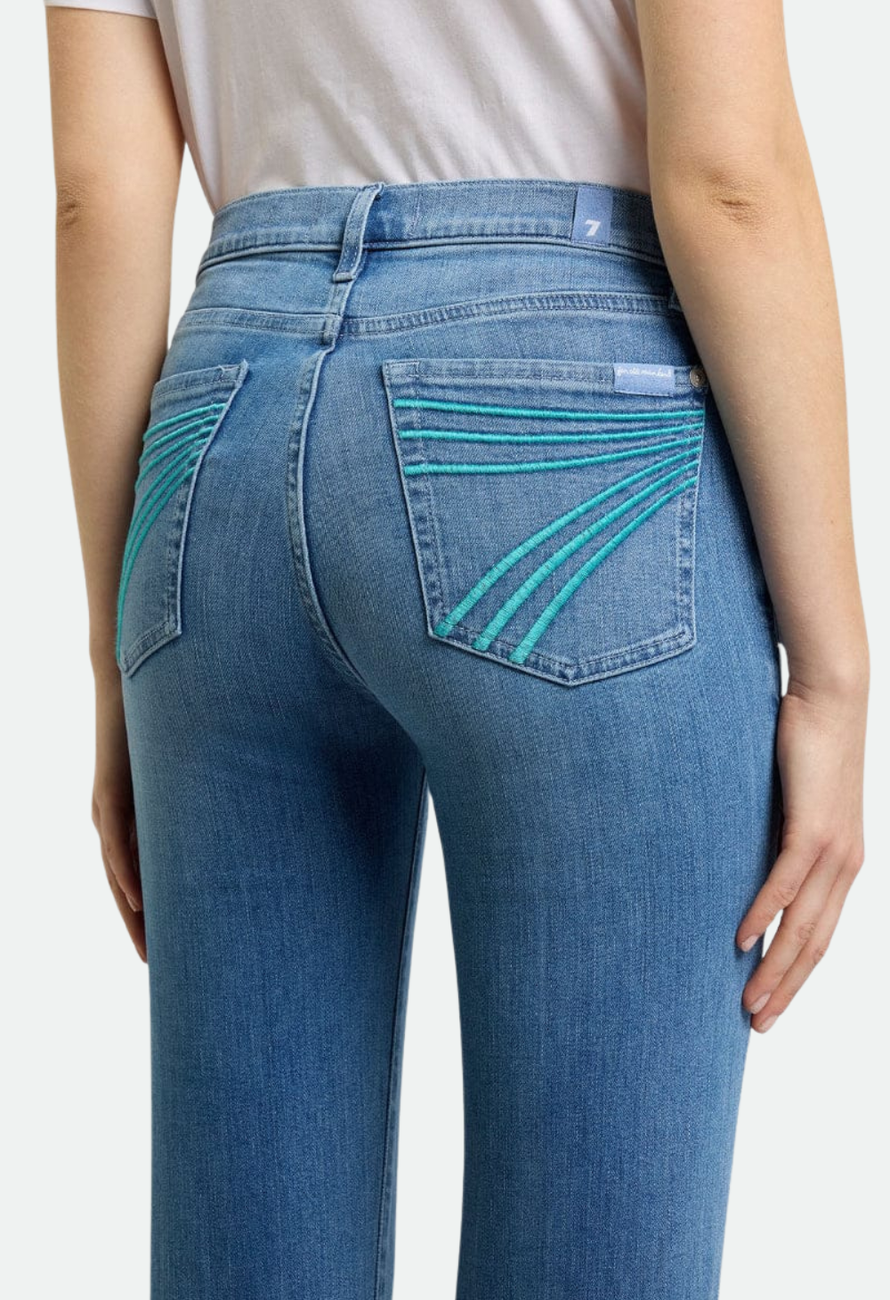 7 for all Mankind - Dojo Iceflow Light Blue 34 Leg