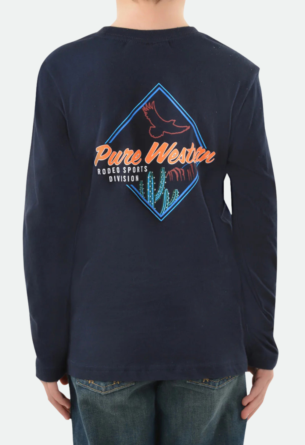 Pure Western Boys Clarke LS Tee – No Exchanges or Refunds – No Exchanges or Refunds