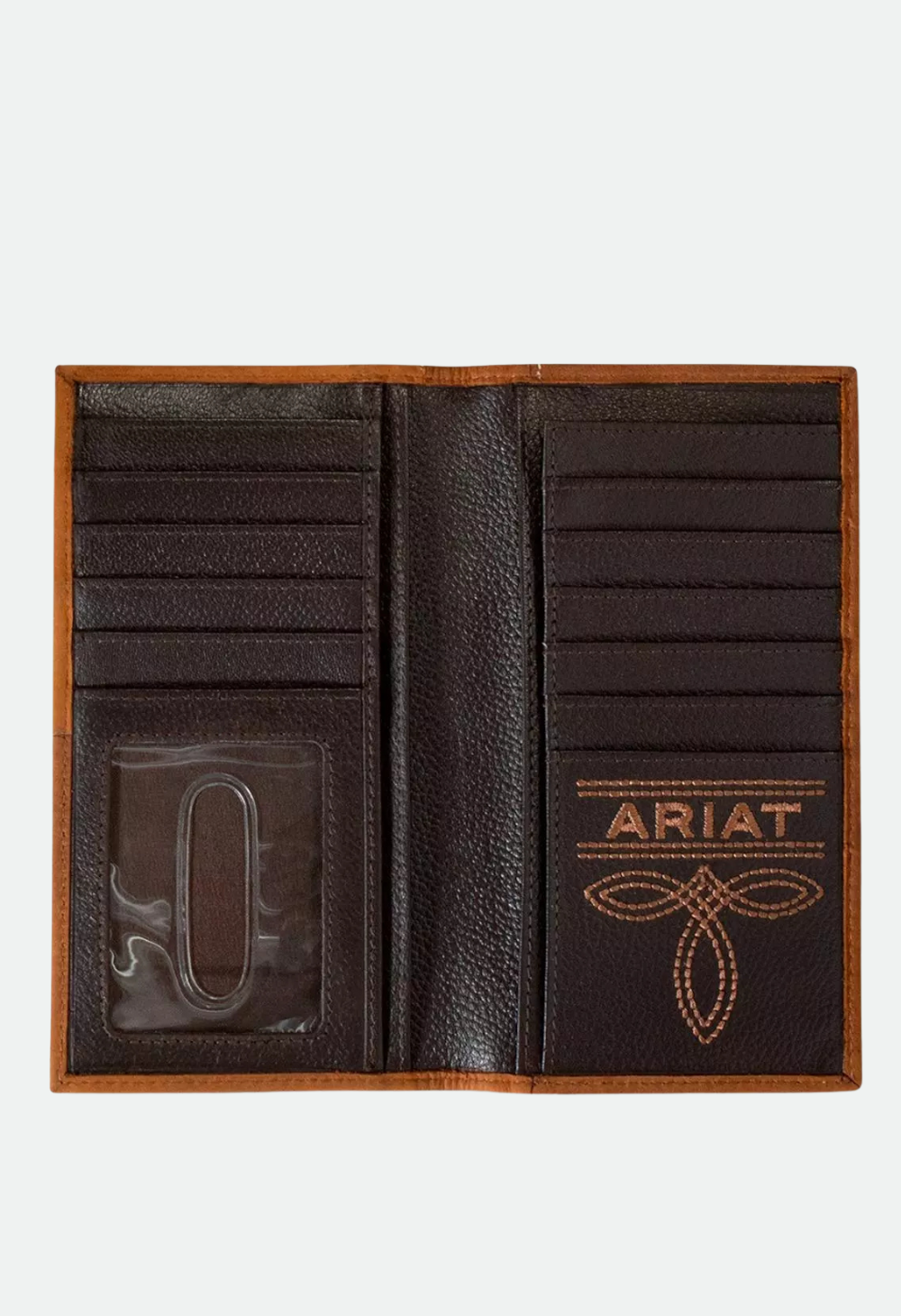 Ariat Men's Two Toned Leather Rodeo Wallet Two Toned Brown