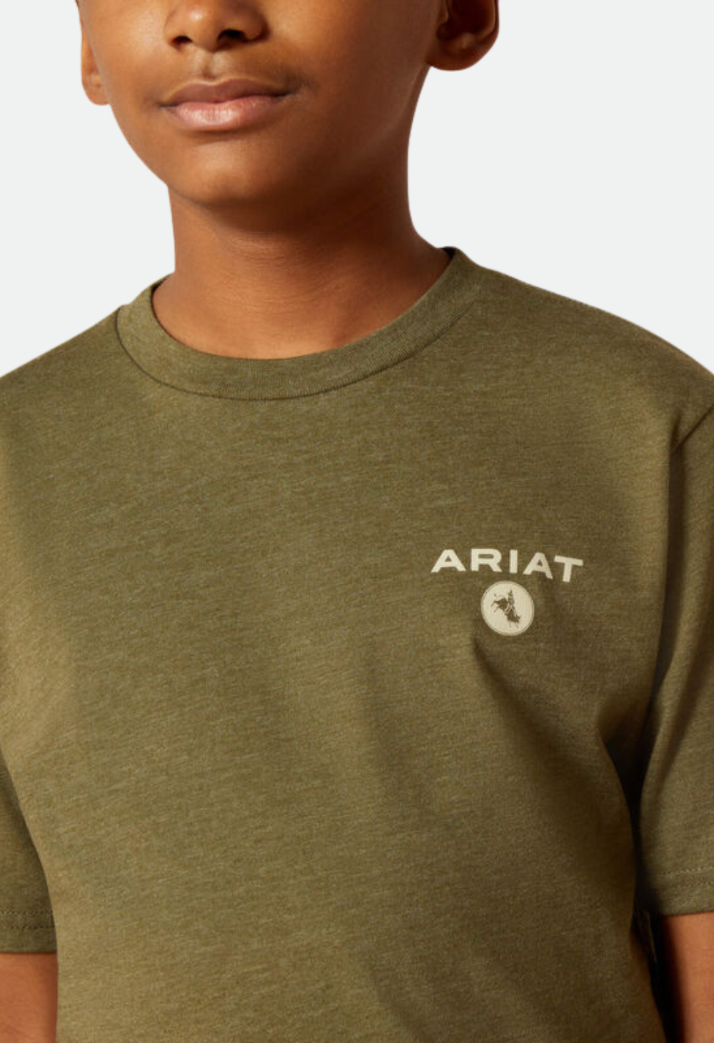 Ariat Boy's Roped Diamond T-Shirt - MILITARY HEATHER