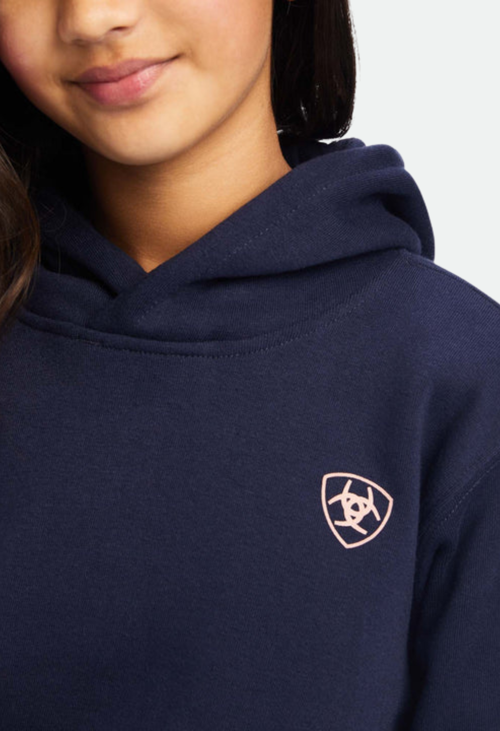 Ariat Kids REAL Arm Logo Hoodie (Navy Eclipse) - CLEARANCE
