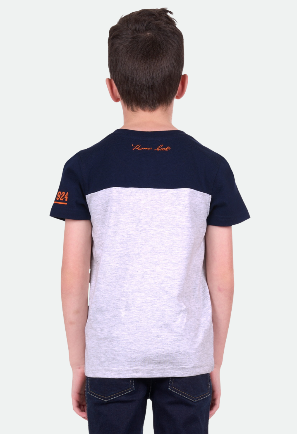 THOMAS COOK BOYS RILEY 1PKT HENLEY S/S TEE (NAVY/GREY MARLE) – No Exchanges or Refunds