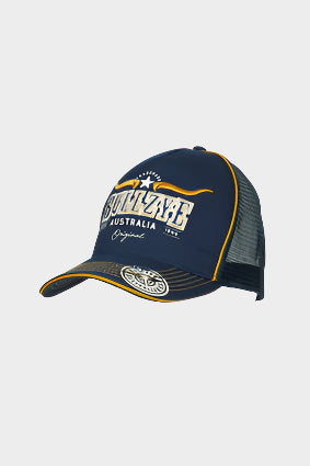 BULLZYE JARROD HI-PROFILE TRUCKER CAP - NAVY