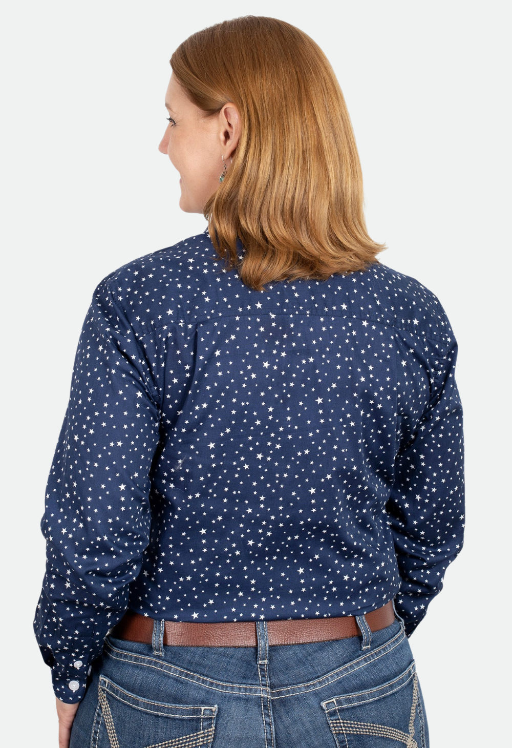 Just Country Women's Abbey Full Button - Navy Stars
