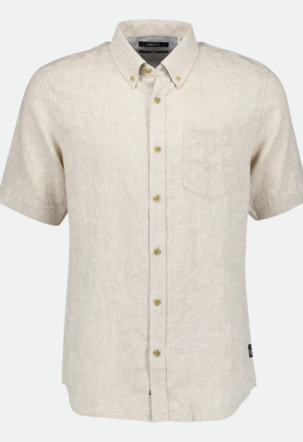 Swanndri Men's Humber Linen Short Sleeve Shirt - Mineral