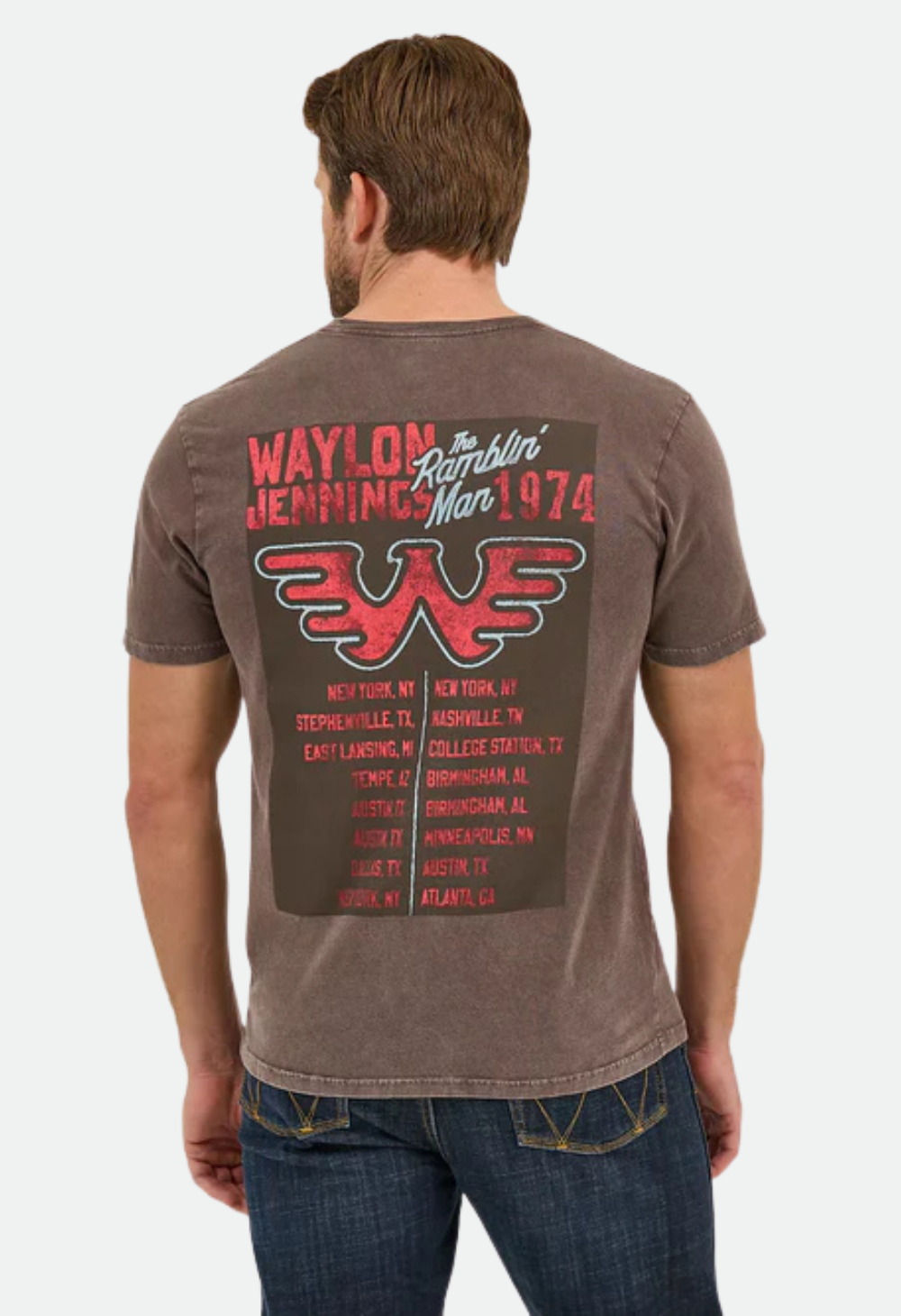 Wrangler Men's Waylon Jennings Short Sleeve Tee Shirt