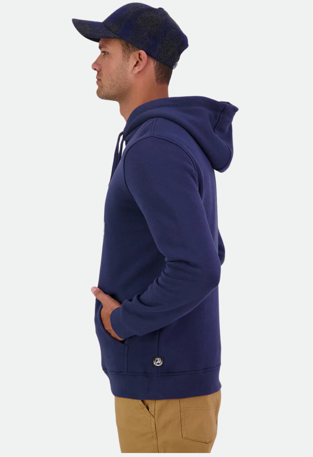 Swanndri Men's Original V2 Fleece Hoodie - Navy/Glacier Grey