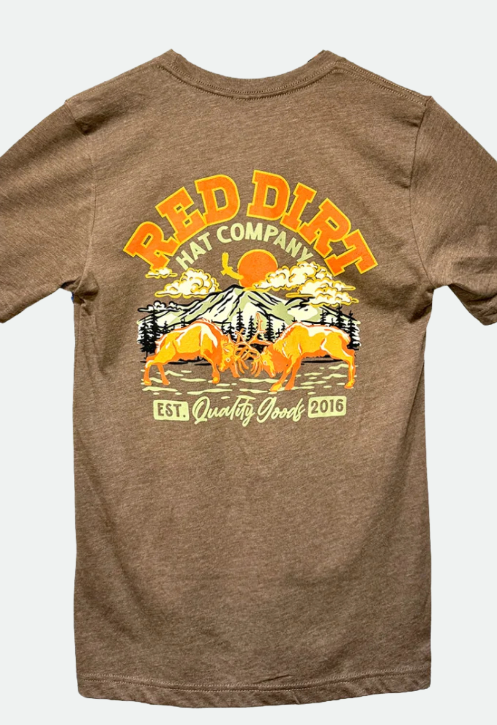 Red Dirt Men's Rutting Season Graphic Brown Heather T-Shirt RDHC-T-196