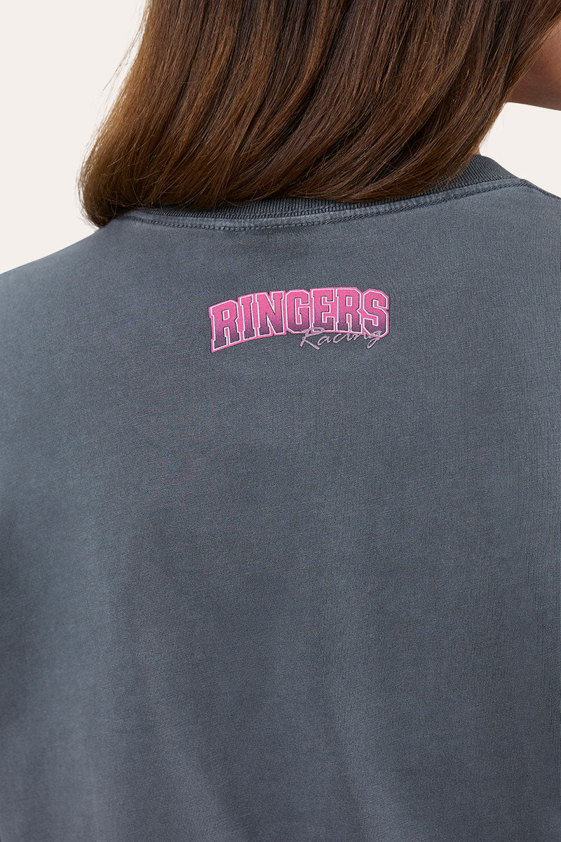 Ringers Western Racing Womens Loose Fit T-Shirt - Washed Black