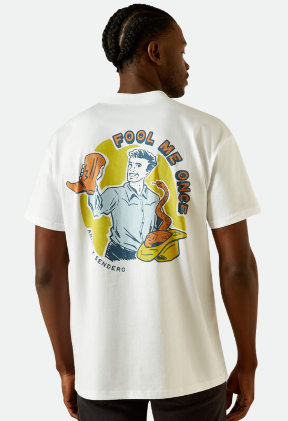 Ariat Men's Sendero Fool Me Once T-Shirt - White