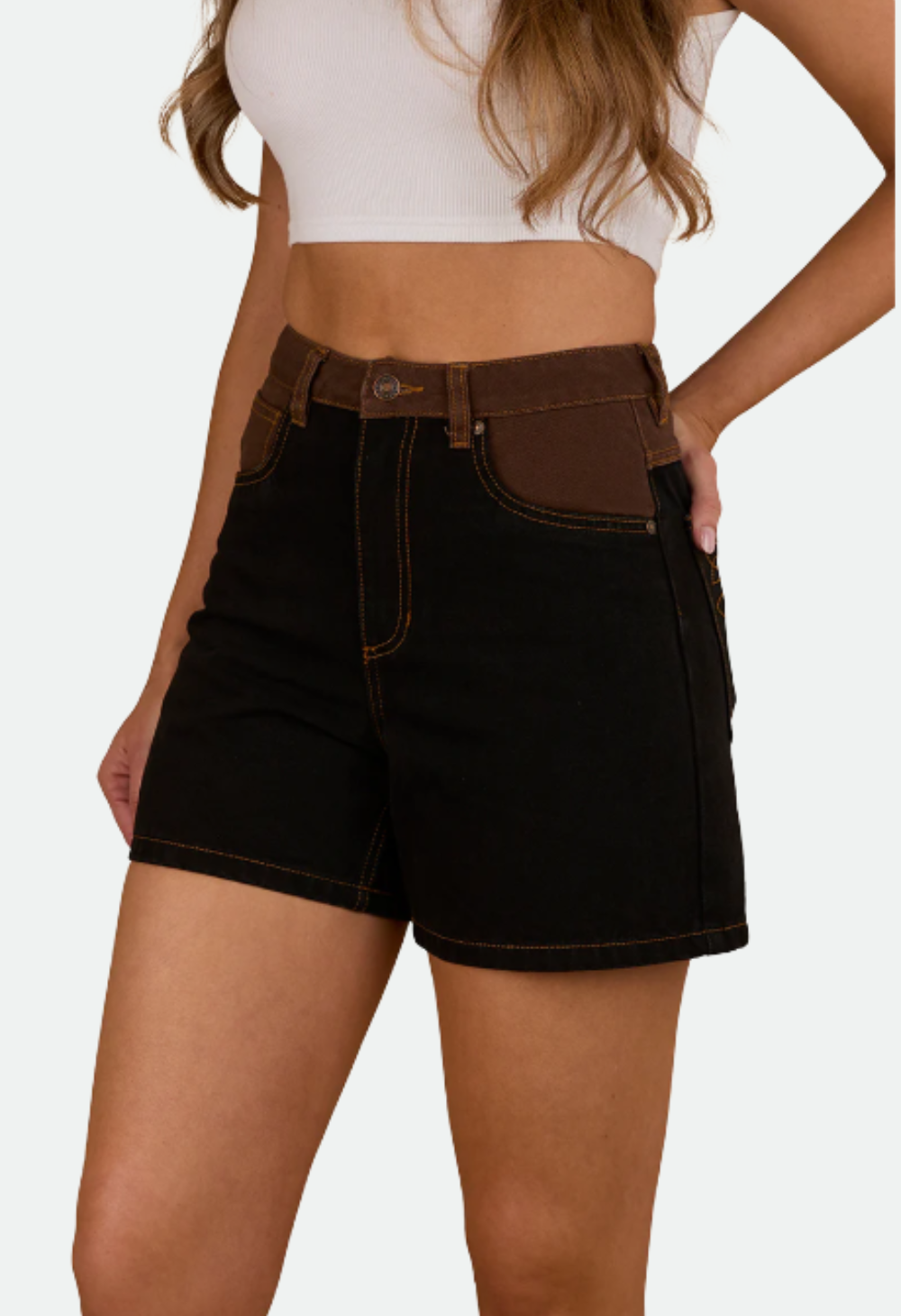 Ringers Western Womens Brandy Denim Short - Washed Black