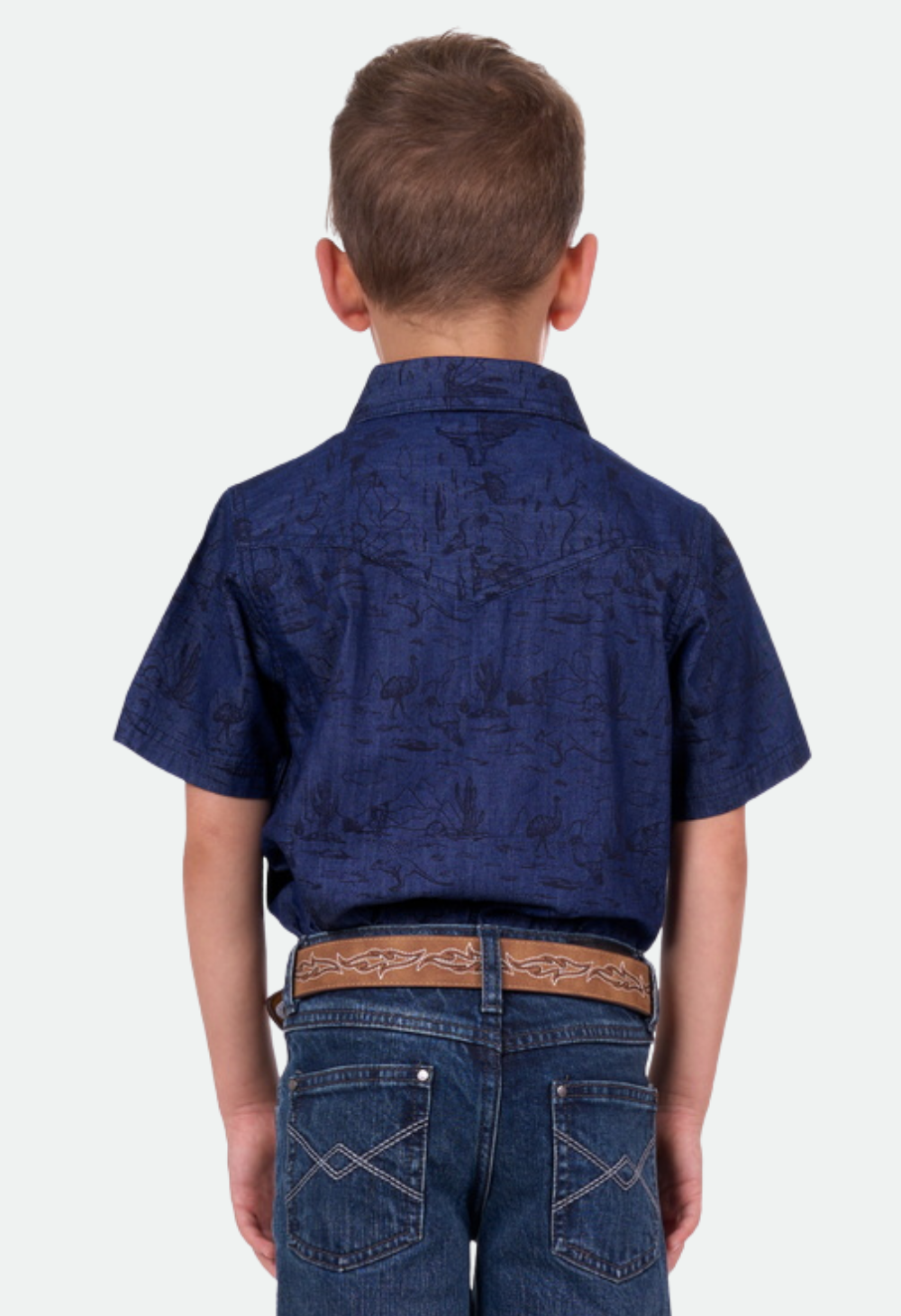 PURE WESTERN BOYS DREW SS SHIRT (DENIM)