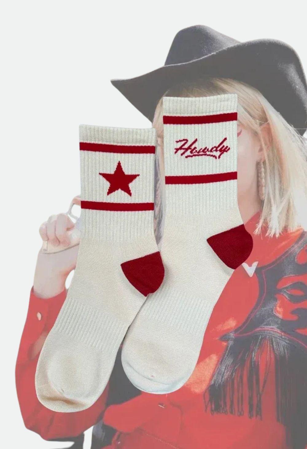 FAR MER Howdy Socks – Unisex Ribbed Cotton Blend Socks