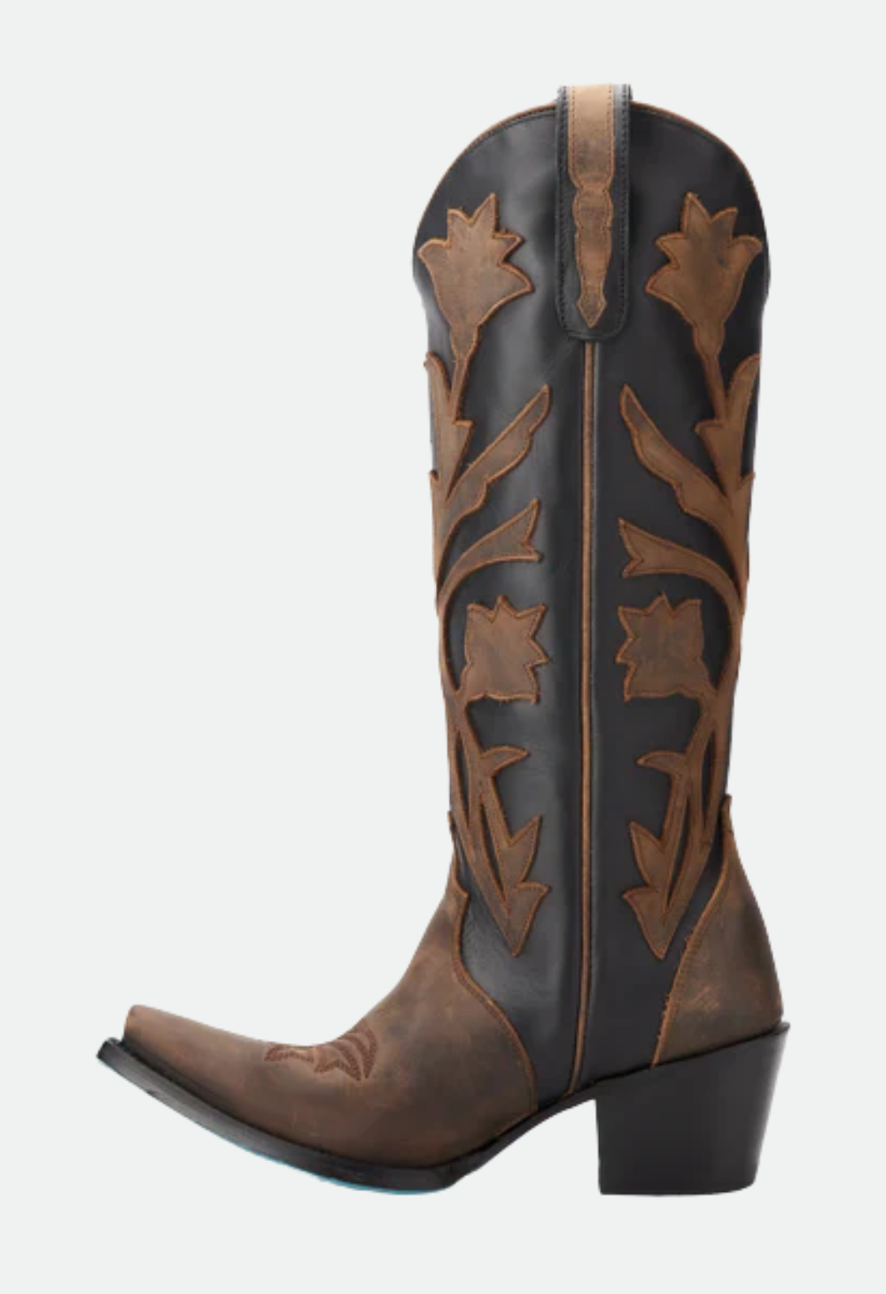 Lane Boots Jet Black & Burnt Caramel