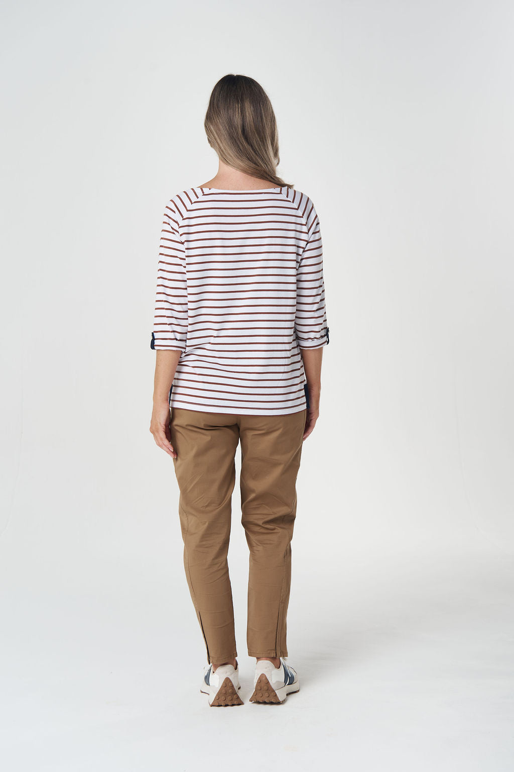 Goondiwindi Cotton Track ¾ Sleeve Stripe Cotton Jersey