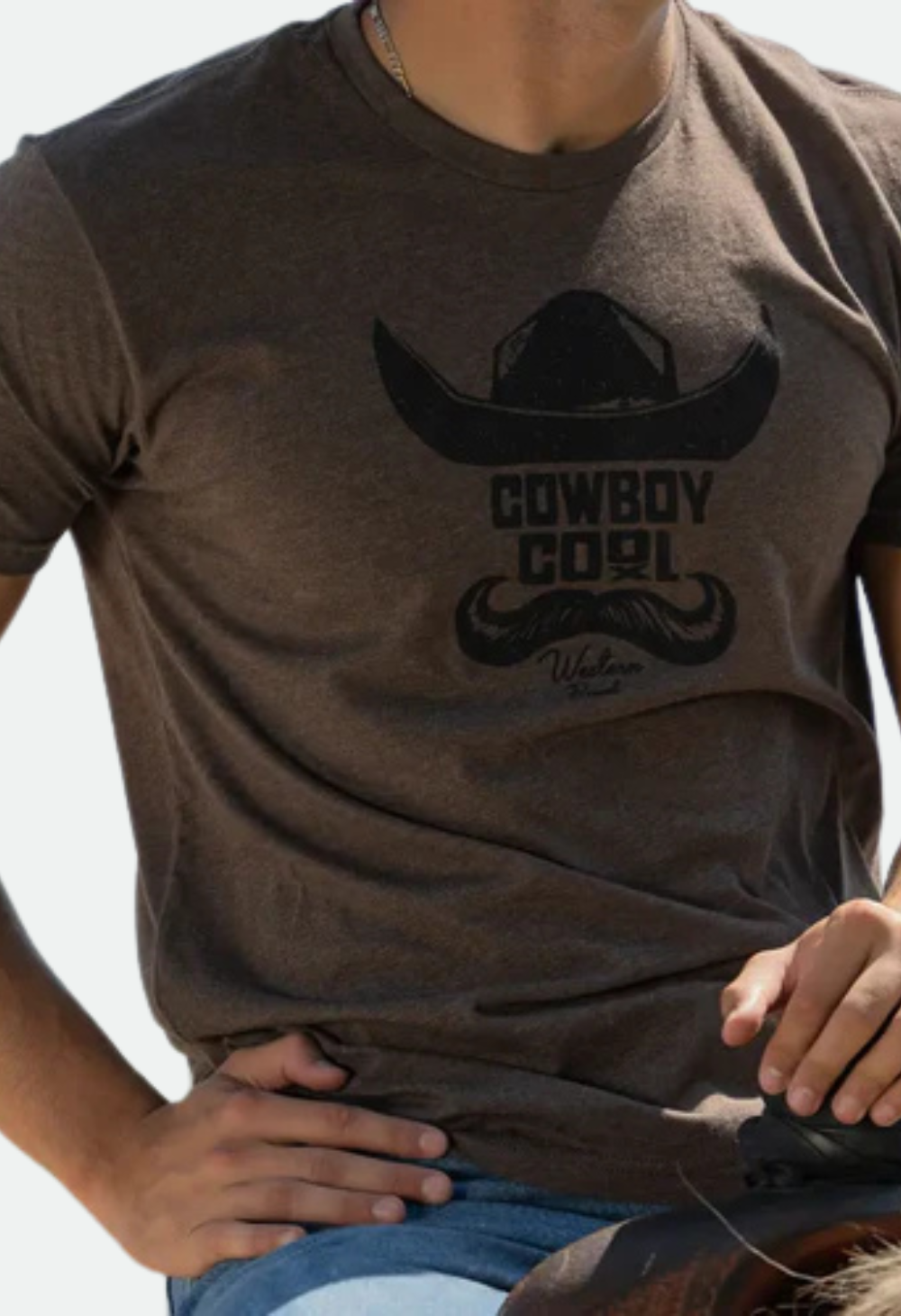 Cowboy Cool Men's Mustache Man T-Shirt