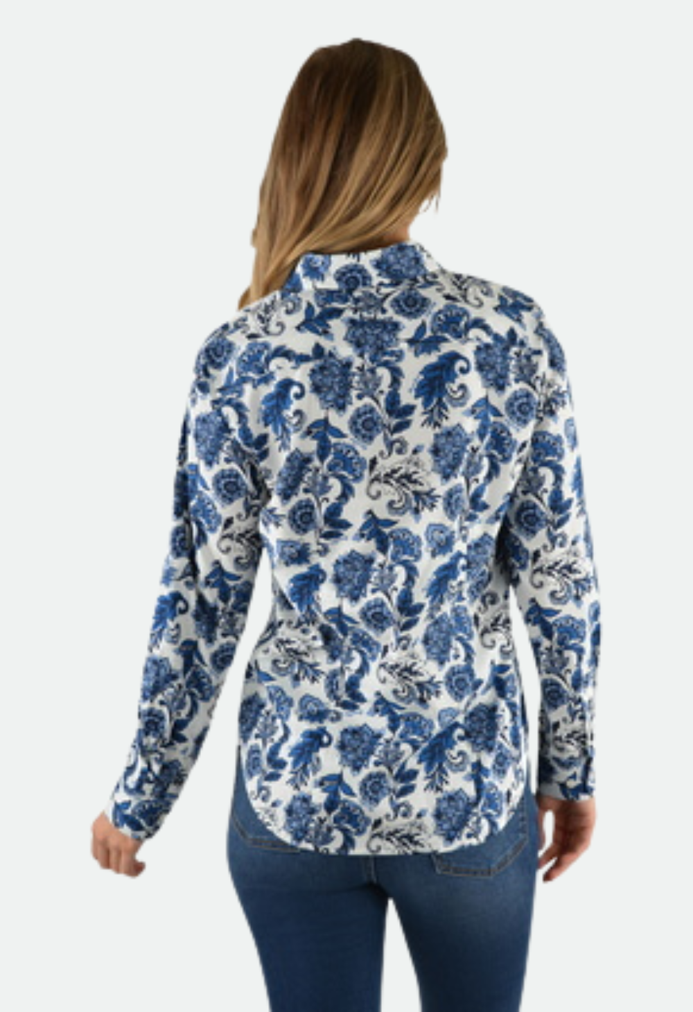 Thomas Cook Women’s Joanna Long Sleeve Shirt (Blue/White)