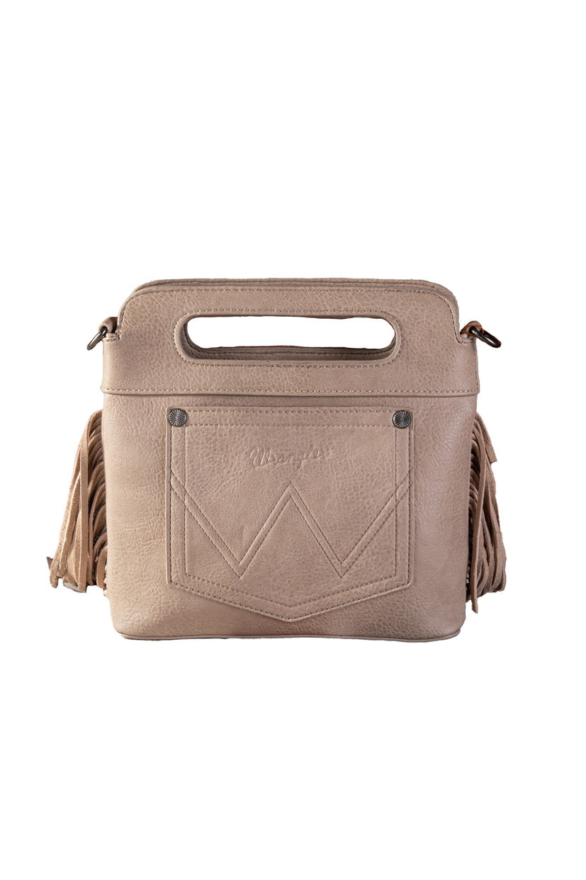 WRANGLER EMBROIDERED FRINGE CROSSBODY BAG (S24/25)_NATURAL