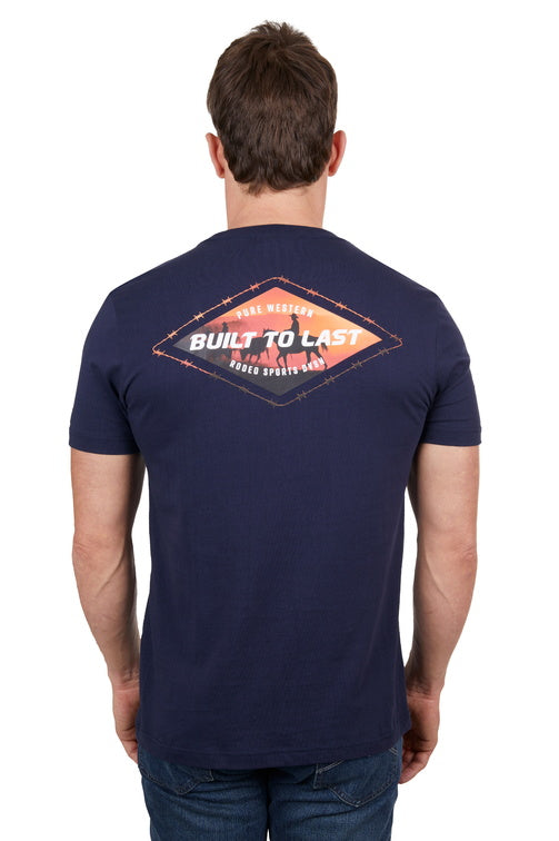 PURE WESTERN MENS NEIL S/S TEE (NAVY)