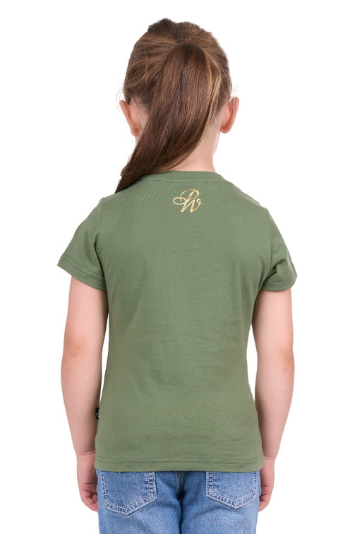 PURE WESTERN GIRLS CAMILLA S/S TEE (GREEN)-CLEARANCE