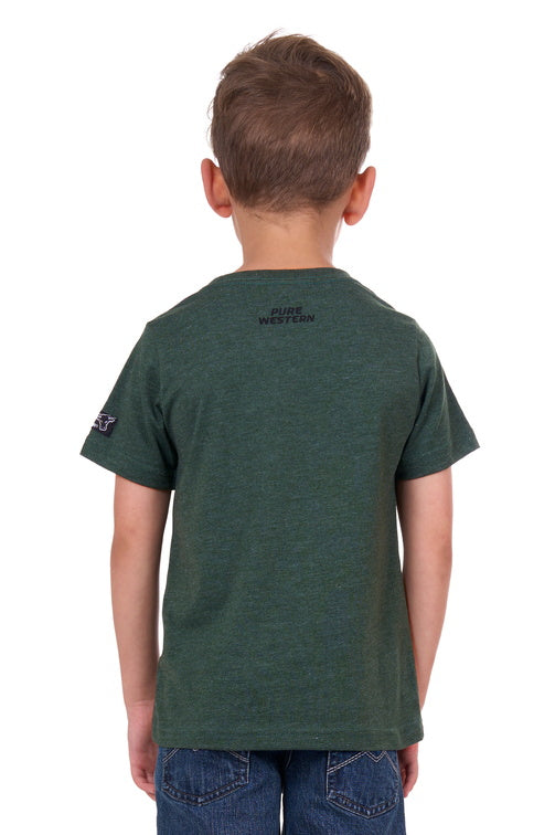 PURE WESTERN BOYS ENZO S/S TEE (GREEN MARLE)