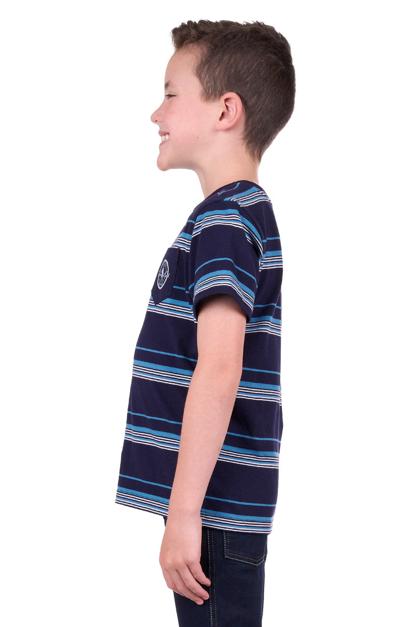 THOMAS COOK BOYS SHAUN 1PKT S/S TEE (NAVY/BLUE)