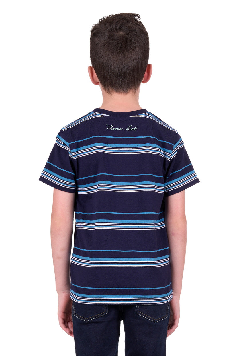 THOMAS COOK BOYS SHAUN 1PKT S/S TEE (NAVY/BLUE)