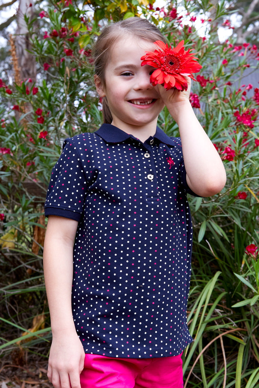 THOMAS COOK GIRLS MAISIE S/S POLO (NAVY)
