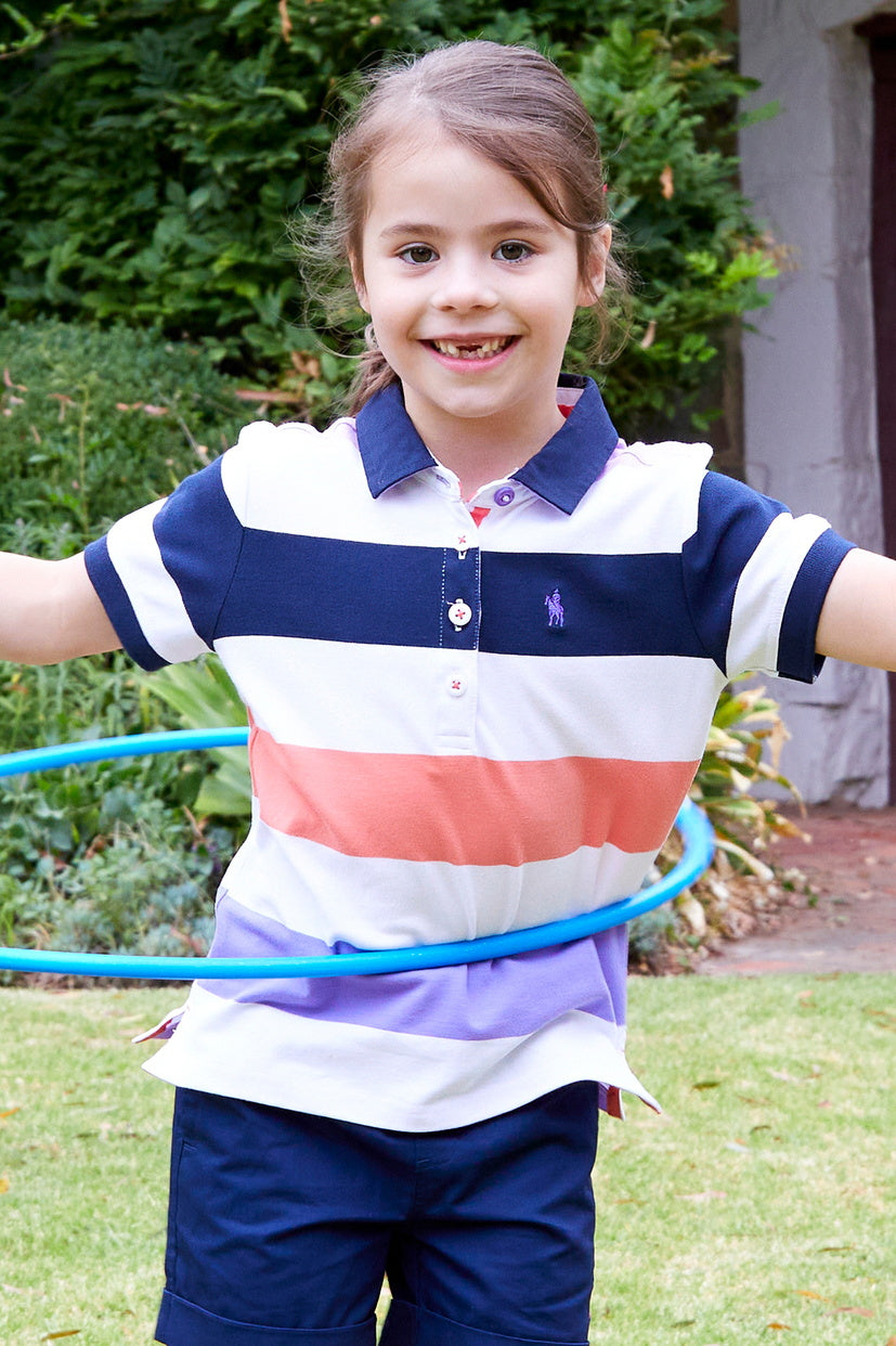 THOMAS COOK GIRLS GRACE S/S POLO (CORAL)