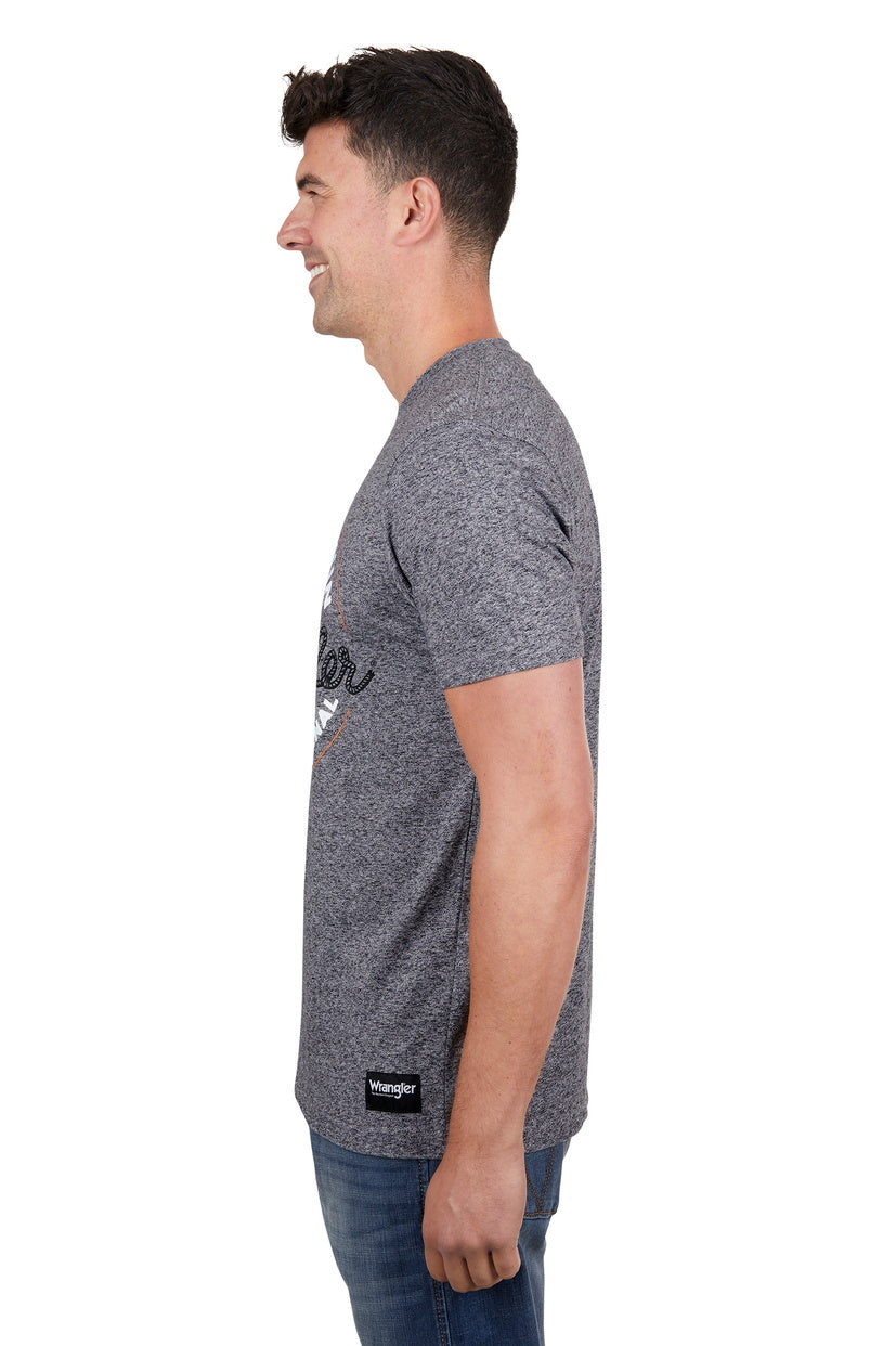 WRANGLER MENS DAVID S/S TEE (CHARCOAL MARLE)