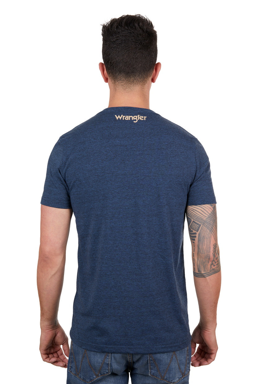 WRANGLER MENS MASON S/S TEE (NAVY MARLE)