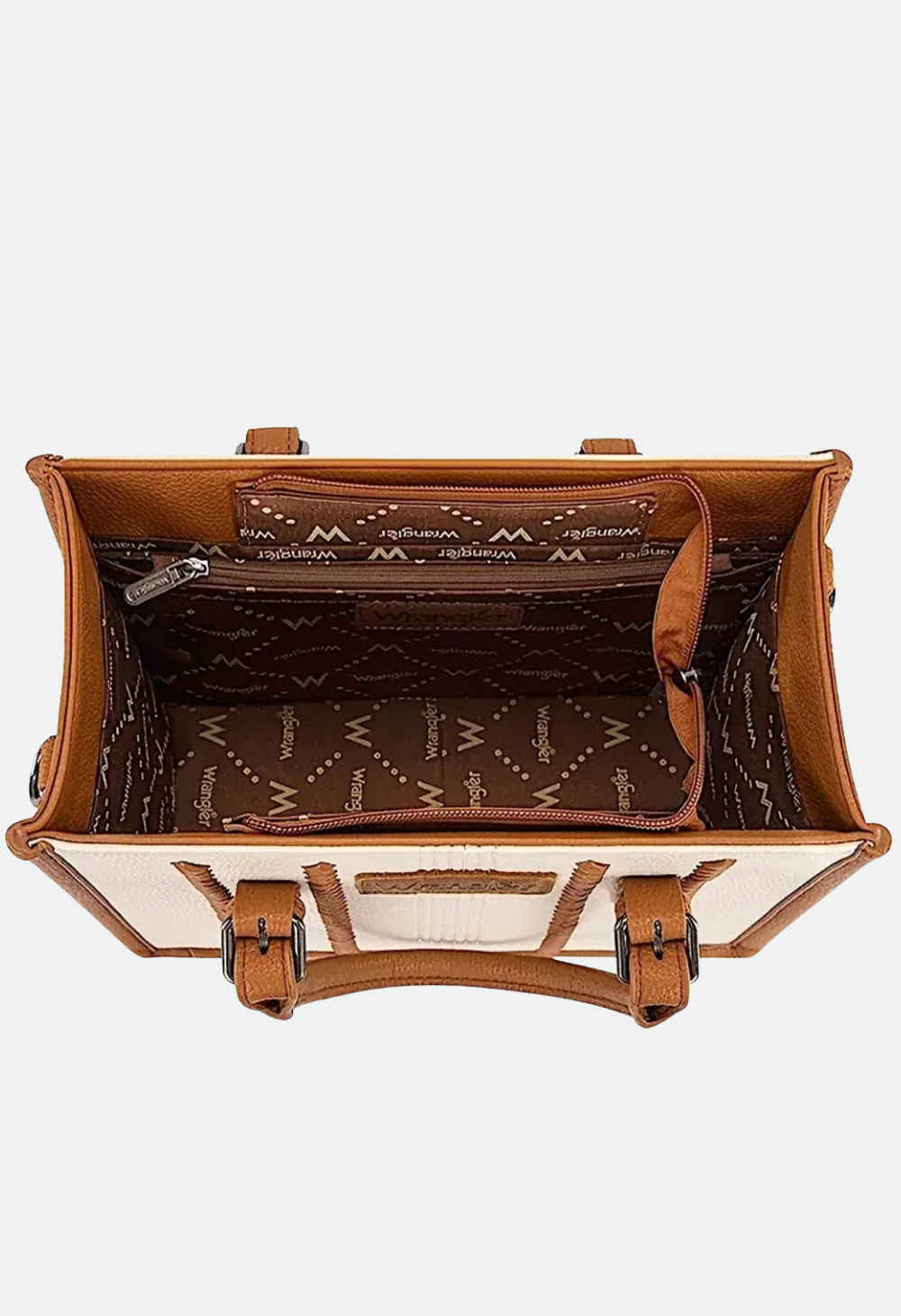 Wrangler Women's Boston Stitch Crossbody Bag - Natural/Tan