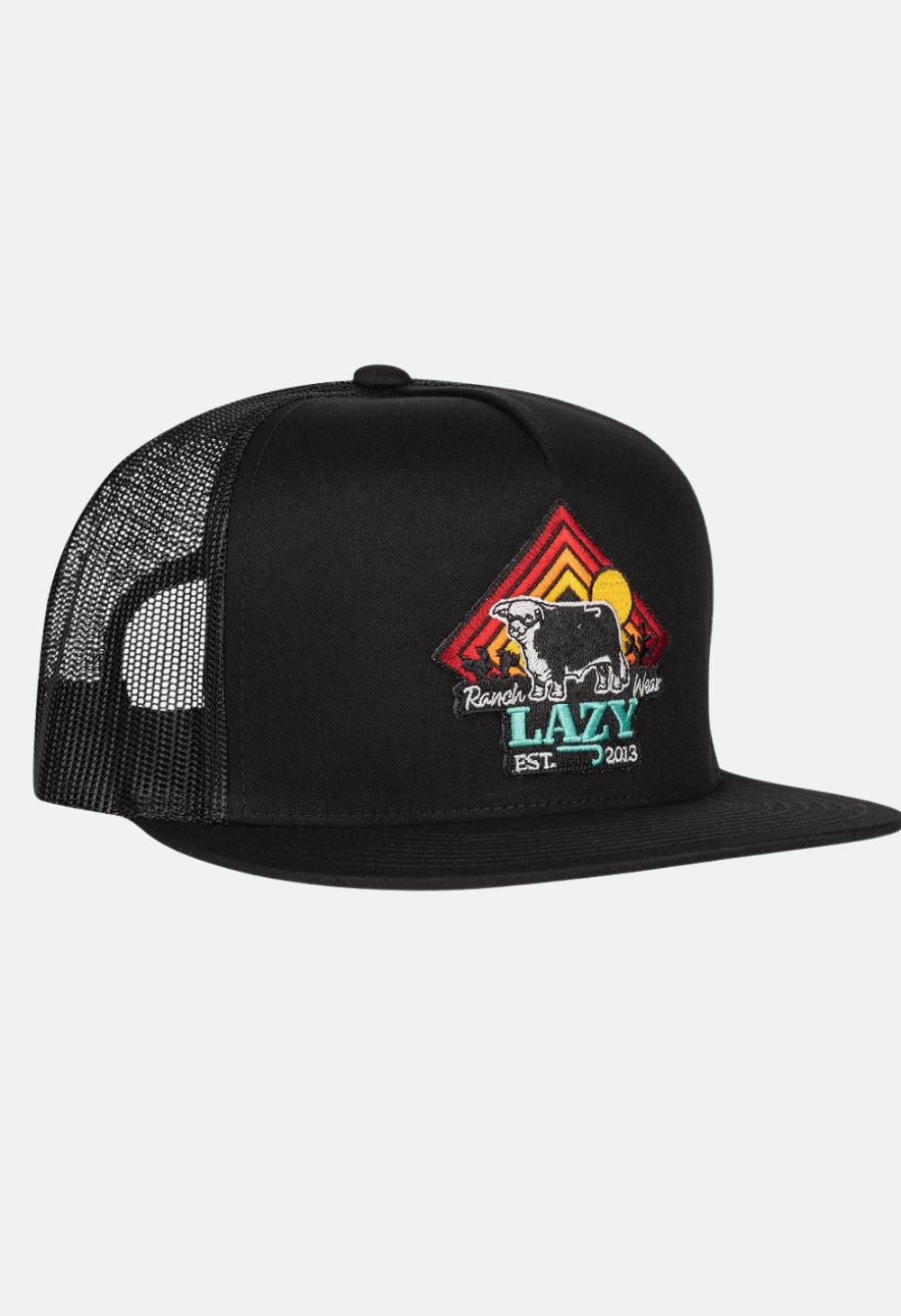 Lazy J Ranch Black Cactus Sunrise Classic Five Panel Trucker Hat